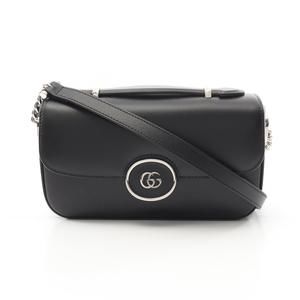 Gucci GG Shoulder Bag Leather Black